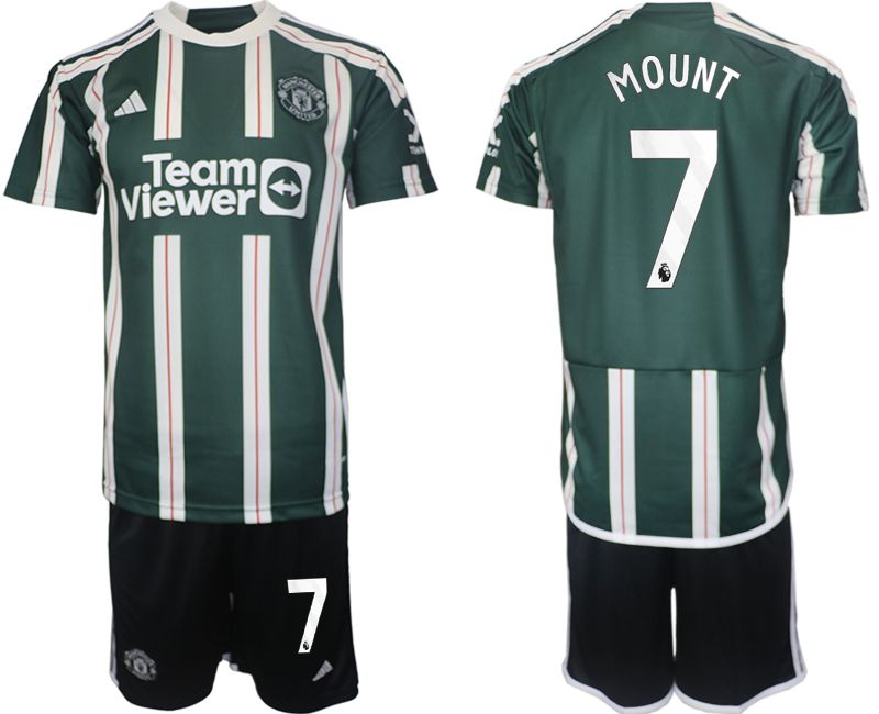 Men 2023-2024 Club Manchester United away green 7 Soccer Jerseys